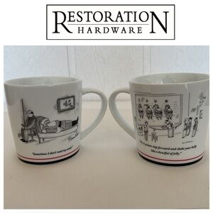 Restoration Hardware x The New Yorker Set of Two Ceramic Mugs